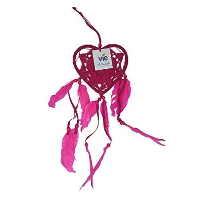 Image of VIE Naturals Heart Shaped Dream Catcher, 12cm, Pink
