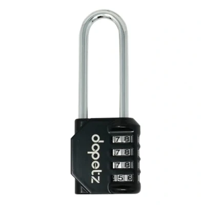 Image of Dapetz ® 4 Digit Combination Lock Padlock Long Shackle Zinc Alloy Body Resettable Anti Rust and Weatherproof Ideal for School, Gym Locker, Outdoor, Fence, Gate, Hasp Storage