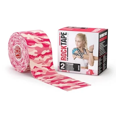 Image of RockTape 5cm width x 5m length Kinesiology Tape Pink Camo