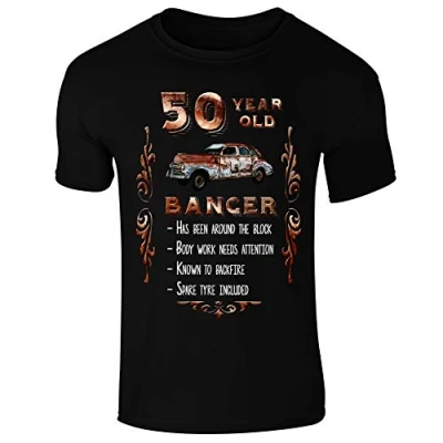 Image of Mens 50 Year Old Banger T Shirt Black (XL)