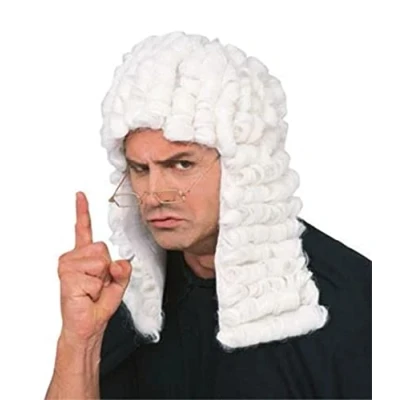 Image of Rubie&#039;s 50831 Official White Judge Wig, Adult, One Size