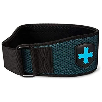 Image of Harbinger 4.5&quot; (11.43cm) Hexcore Weightlifting Belt, Women&#039;s, Light Blue, Medium