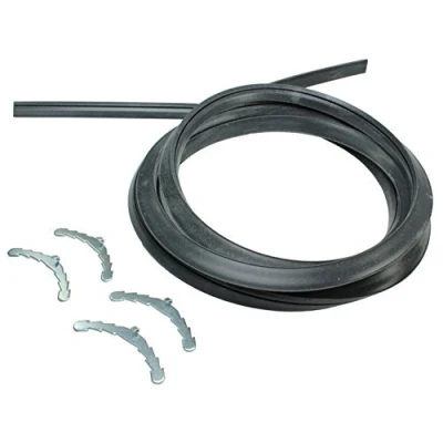 Image of Spares2go 4 Sided Rubber Door Seal for Lamona Oven/Cooker (196cm &amp; Rounded Corner Clips)