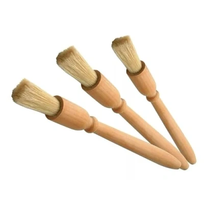 Image of Apollo Set of 3 Wooden Pastry Brush Baking Basting Glazing Cooking Bristle