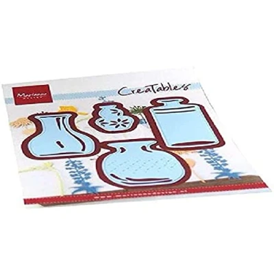 Image of Marianne Design Creatables Embossing and Punching Template,Vases, for Craft Projects, Light Blue, One Size