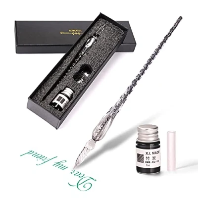 Image of Glass Dip Pen Set Calligraphy Signature Writting for School Stationery Gifts Art Decoration Supplies (Random Colours)