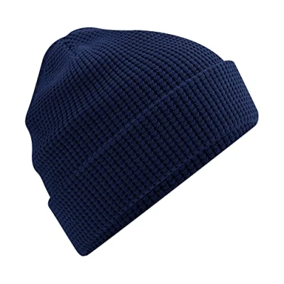 Image of Beechfield B52N Organic Cotton Waffle Beanie Oxford Navy