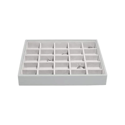 Image of Stackers Pebble Grey Classic Medium Jewellery Box Trinkets Layer