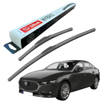 Image of Silbak Windscreen Wipers, fits for MAZDA 3 (01/2019 ONWARDS) Front Wiper Blades, 650mm/400mm