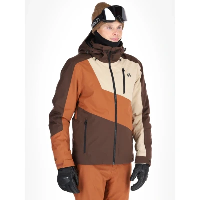 Image of Dare 2b Men&#039;s Water repellent Baseplate II Ski Jacket Mocha Brown Orange, Size: Xxl