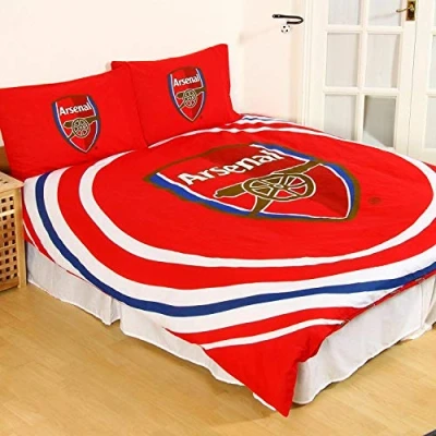 Image of OFFICIAL Arsenal FC FOOTBALL Duvet Cover Bedding Quilt SET Double Reversible NEW