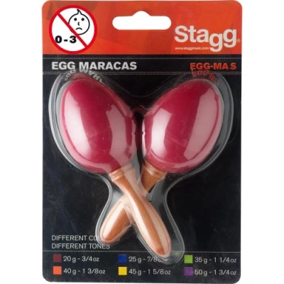 Image of Stagg Egg MA S/RD Plastic Maracas Red