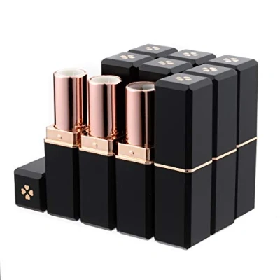 Image of Allwon 10Pcs Black Empty Lipstick Tubes DIY Lip Balm Container (Square Tube)