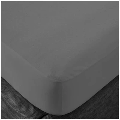 Image of VELVETIO Waterproof Terry Towelling Mattress Protector, Soft Polycotton Non Allergic Fitted Sheet, Crinkle Free, Moisture Wicking, 30cm Deep Topper Cover, Double Size, Charcoal