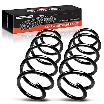 Image of Frankberg 2x Coil Spring Front axle Left Right Compatible with T,o,u,r,a,n 1T1 1T2 1.9L 2.0L MPV 2003 2010 Replace# 1K0411105BP