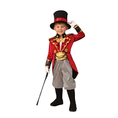 Image of Bristol Novelty 700951M000 Ringmaster Costume Kids Fancy Dress, Boys, Girls, Multicolor, Medium 5 6 Years