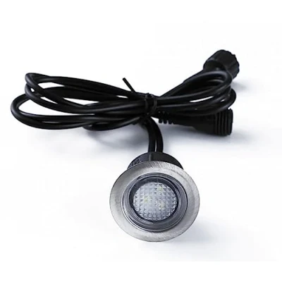 Image of MiniSun Pack of 10 40mm Warm White LED Round Garden Decking/Kitchen Plinth Lights Kit IP67