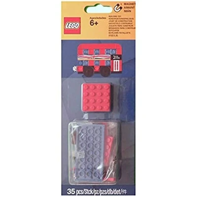Image of LEGO 673419307710 Your Own Souvenir with This London Bus Magnet Build, Multicoloured (853914)