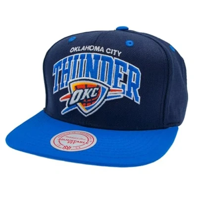 Image of Mitchell &amp; Ness Oklahoma City Thunder Team Arch Navy/Blue Snapback