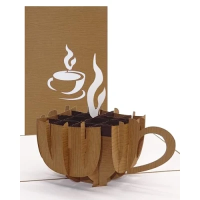 Image of &#039;Pop Up Card Voucher &amp; with Coffee Cup &quot;Common