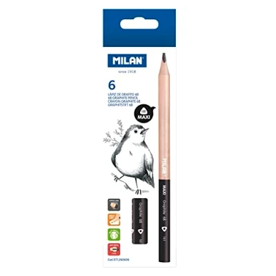 Image of MILAN® Box of 6 6B MAXI Triangular Graphite Pencils