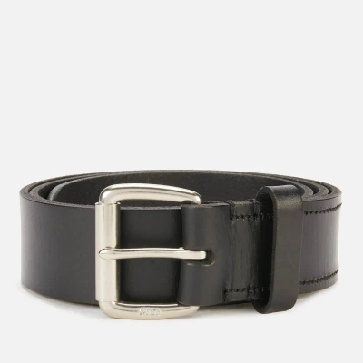 Image of Polo Ralph Lauren Tumbled Leather BELT Belt, Men&#039;s, Size: 32, Black