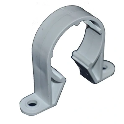 Image of Solvent Weld White 50mm (56mm) Waste Pipe Clip Pack of 10