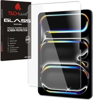Image of TECHGEAR iPad Pro 11 Inch 2024 Tempered Glass Screen Protector [9H Toughness] [HD Clarity] [Scratch Resistant] [No Bubble] Made For Apple 11&quot; (M4) 5th Generation
