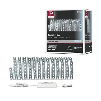 Image of Paulmann 70605 Function MaxLED 500 Basisset 5m Daylight White 28W 230/24V 60VA Silver