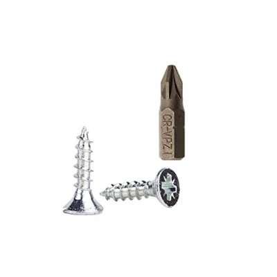 Image of (Pack of 1000 pcs) Zinc Plated Steel Wood Screws 3.5 x 15 mm, Pozi Drive Head Screws, Fasteners, Countersunk, Chipboard (1000)