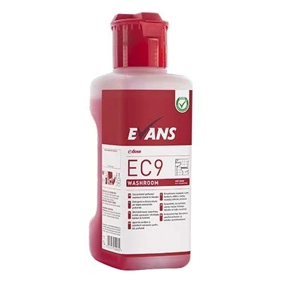Image of Evans Ec9 Concentrated Fragranced Bactericidal Bathroom Washroom Disinfectant &amp; Cleaner 1ltr