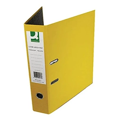 Image of Q Connect Lever Arch File Paperbacked Foolscap Yellow (Pack of 10)