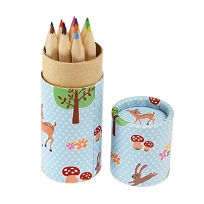 Image of Rex London Woodland Creatures Colouring Pencils In A Tube (set Of 12)