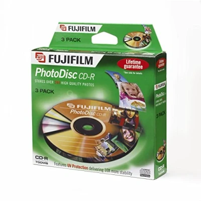Image of Fujifilm CD R PhotoDisc Jewel Case x 3 Pack Hang (700MB)