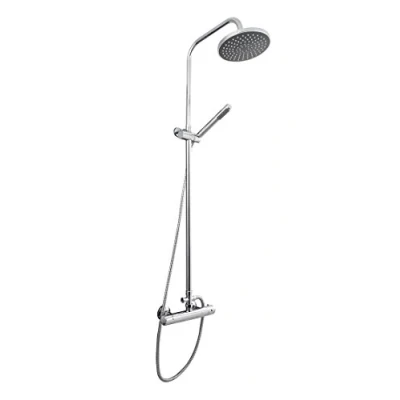 Image of nuie JTY375 Modern Bathroom Round Thermostatic Bar Shower With Free Kit , 1245mm x 267mm, Chrome