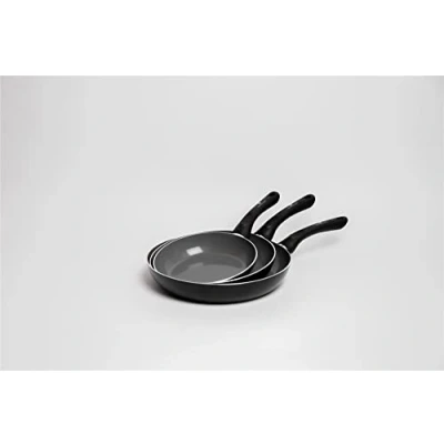 Image of MasterClass Can to Pan Recycled Aluminium &amp; Ceramic Non Stick Frying Bundle with Pans Sized 20cm, 24cm 28cm