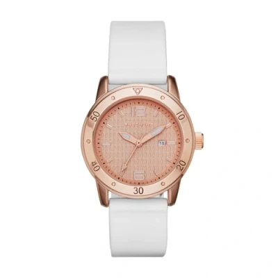Image of Skechers Watch For Women, Quartz Movement With Silicone, Polyurethene, Leather Or Stainless Steel Strap, Rose gold tone and white, 36MM