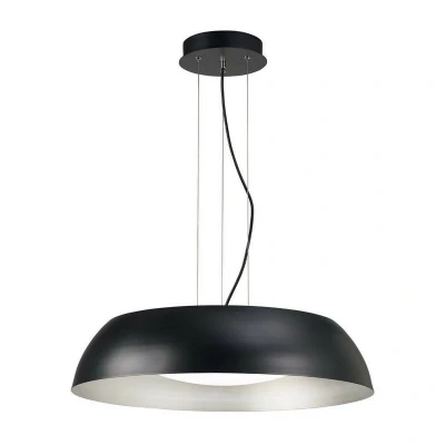 Image of Argenta Ceiling Pendant Large 30W LED 3000K, 3000lm, Matt Black, Silver, White Acrylic
