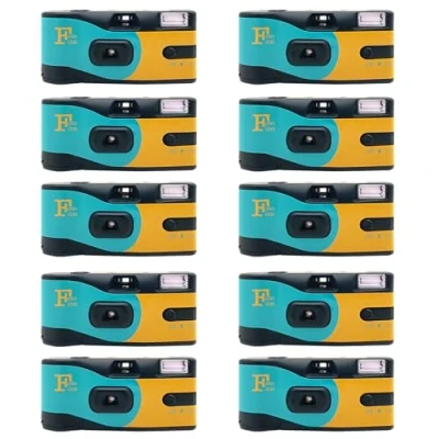 Image of Fotofilm Pro Disposable Camera Single Use Film Ultramax 400 27 Exposure Flash 10 Pack Bulk for Weddings, Birthdays and Parties!