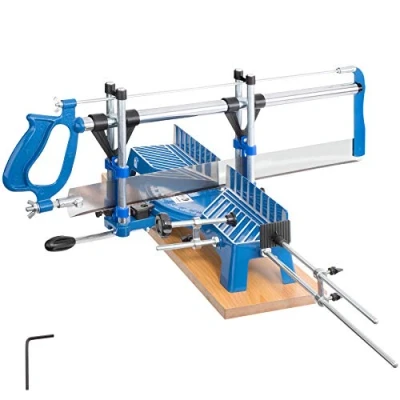 Image of TecTake Mitre Saw 550mm Precision Box Set, 11 Predefined Angles, Adjustable Depth, Secure Non Slip Feet