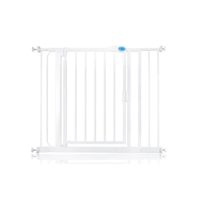 Image of Bettacare Auto Close Stair Gate, 96.6cm 103.6cm, White, Pressure Fit Safety Baby Barrier for Doors Hallways and Spaces, Easy Installation