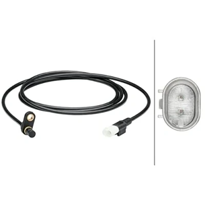 Image of 9065400217, A9065400217 ABS sensor HELLA 6PU 012 679 151 Rear Axle Active 2 pin connector 1865mm MERCEDES BENZ: Sprinter 3.5 T Van