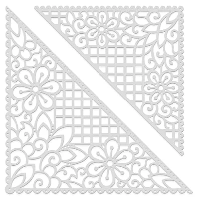 Image of Lattice Corners Sweet Dixie Cutting Die, Silver