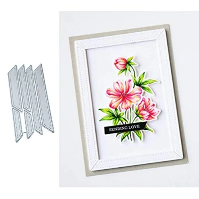 Image of Cutting Dies for Card Making, YunTrip Frame Border Metal Cut Stencils DIY Scrapbooking Photo Album Decorative Paper Cards Craft