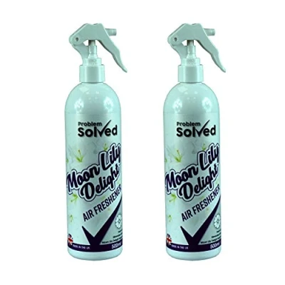 Image of Betterware Problem Solved Moon Lily Delight Non Aerosol Air Freshener &amp; Deodoriser 500ml Set of 2