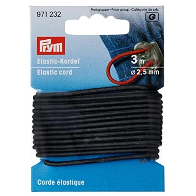 Image of Prym Elastic Cord, Grey, Ø 2,5 mm 3 m