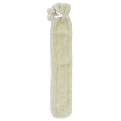 Image of Lesser &amp; Pavey Long Hot Water Bottle with Cover UK for Muscle Pain Relief White Extra Winter Season Cozy and Comfy