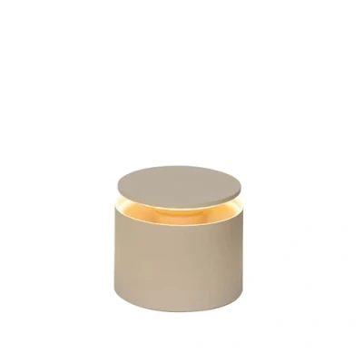 Image of Zafferano, Push Up Lamp, Rechargeable Cordless Table Lamp with Touch Controls, Also Usable as an Outdoor Dimmer, 2200 3000 K, Height 80 100 cm, Sand Colour