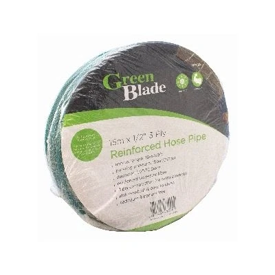 Image of Green Blade 15M x 1/2&quot; 3 PLY REINFORCED HOSE PIPE