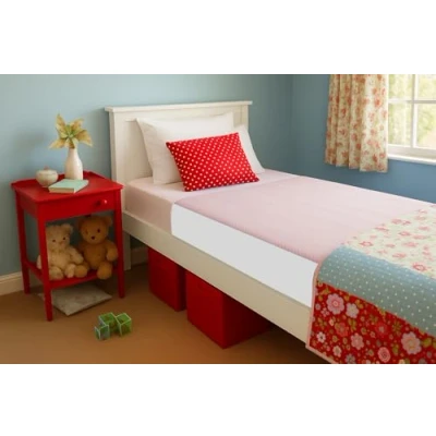 Image of ComfortCare Incontinence Bed Protector (with ‘Tucks’) for Single Bed. Washable Pad, Waterproof Mattress Protector, Size: 90cm x (35½ 35½) Colour Pink
